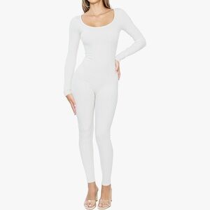 NWOT Trendy Vibz Seamless Long Sleeve Snatched Bodycon Jumpsuit